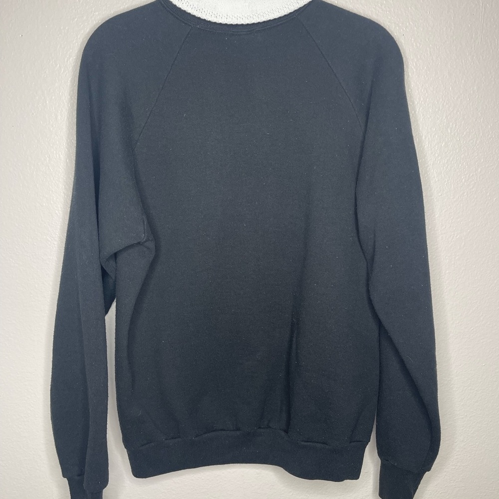 Vintage Morning Sun Floral Black Collared Sweater Large - Picture 6 of 7